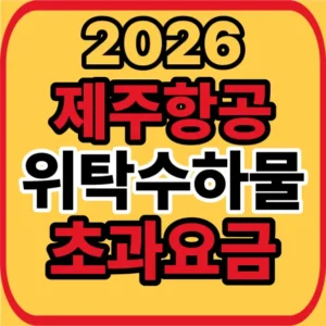 제주항공 위탁수하물 초과요금