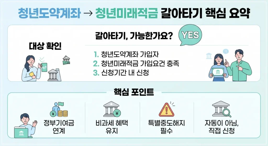 청년미래적금 갈아타기 핵심요약