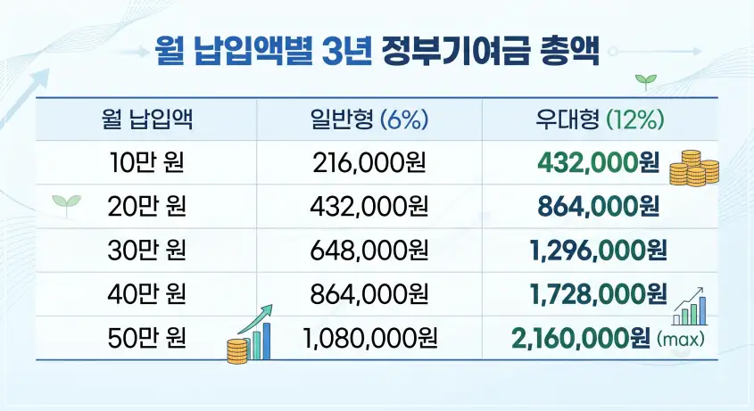 청년미래적금 3년 총액